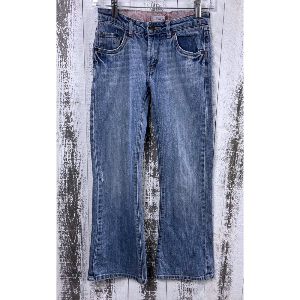 Levi's 517 Stretch Flare Jeans Girls Size 12 Blue Bootcut Denim